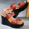 Fashion GKTINOO New Women Luxury Platform Wedge Sandals Cow Genuine Leather Summer Shoes Hollow Pumps Casual Breathable Leisure