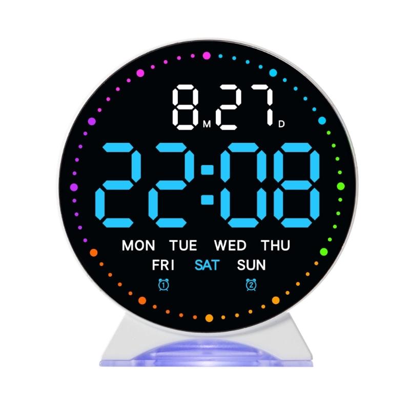 Alarm Clocks for Bedroom Digital Clock Night Light Digital Alarm Clock with Indoor Temperature Desk Clock for Bedroom