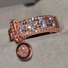 Sale Vintage Luxury Filled White Zircon Colorful Rings For Women Fashion Jewelry White Zircon Wedding Engagement Ring