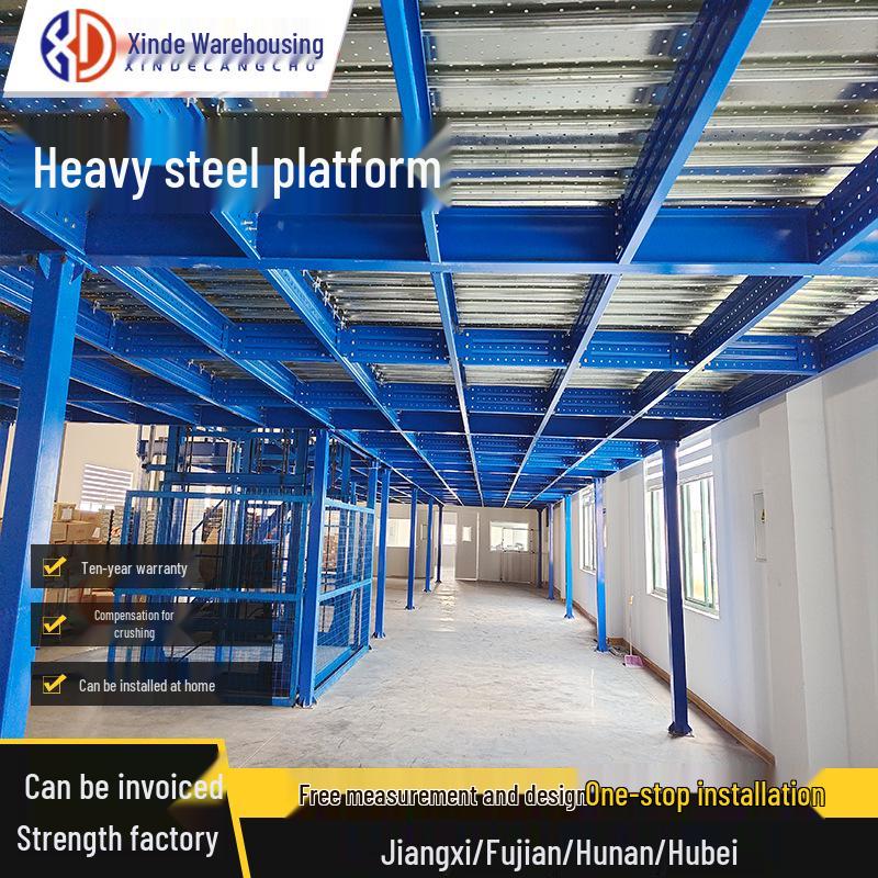 Heavy Duty Multi-Tier Steel Warehouse Shelving with Thickened Beams