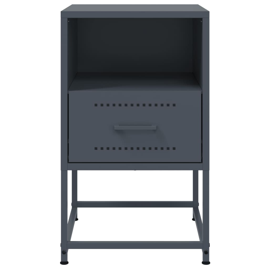 Nightstand Anthracite 36 x 39 x 60.5 cm Steel