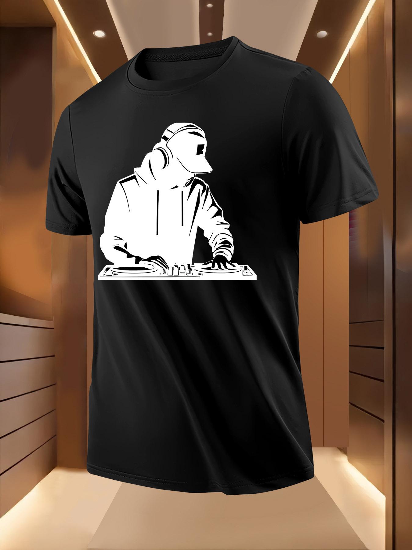 DJ Graphic Tshirt - Lightweight Breathable Polyester Tee ... XXL