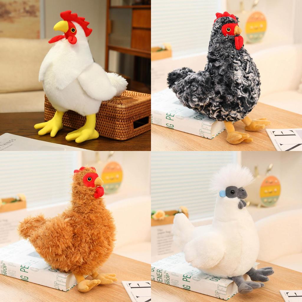 Plush Rooster Toy With Pp Cotton Filling For Childrens Gift And Collection