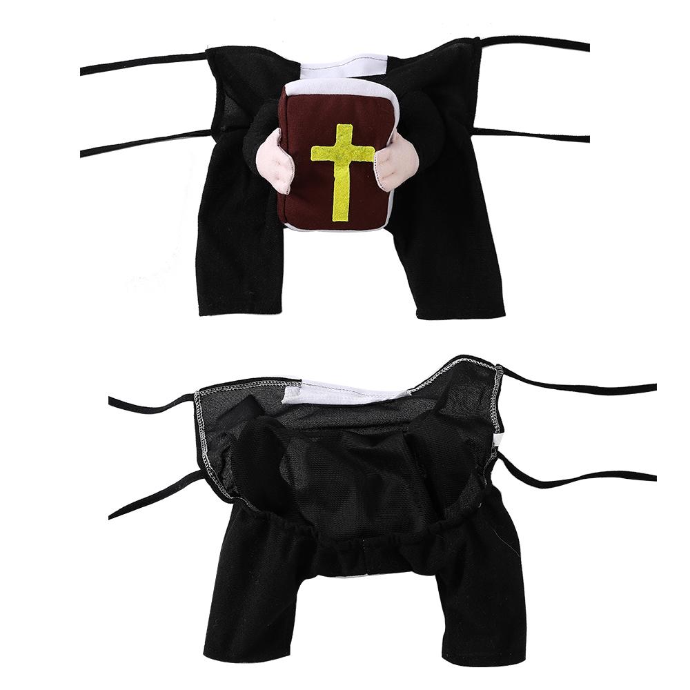 Funny Pet Halloween Costumes Cute Pastor Kitten Party Dress Up Apparel With Bible Cross Chris For Small Cat Dog Sphynx Chihuahua