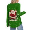 Damenmode Langarm Weihnachten Locker Langarm Rundhals Casual Oberteil