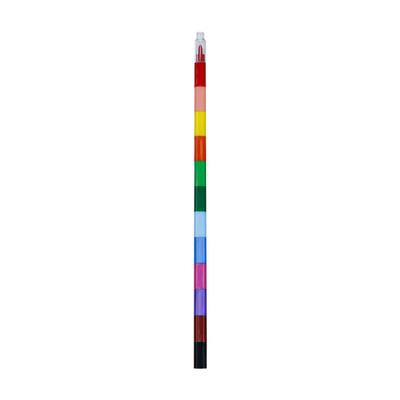 12 Colors Graffiti Crayons Stackable Puzzle Crayon Pens Total Length 10'' Kids Students Coloring Set for Home Xmas Party