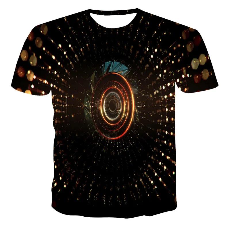 3d Abstract Printing T-shirt For Men And Children Summer Fashion Casual Personality Trend Hip Hop Breathable Thin Cool Top