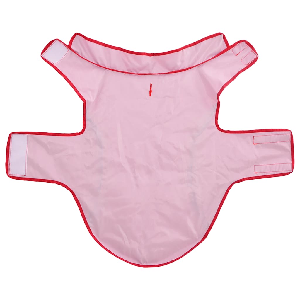 Dog Raincoat with Reflective Strips Polyester Red Size L