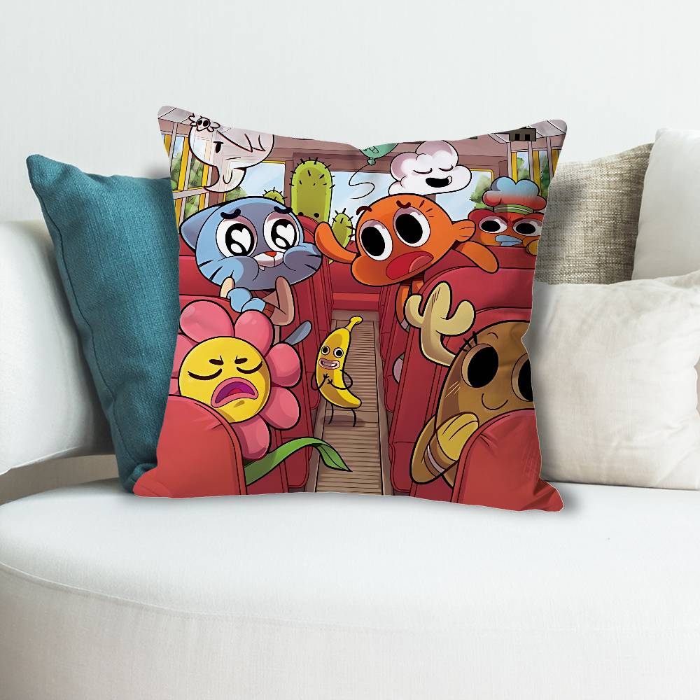 Cartoon AAmazing World GGumball Various Sizes Square Pillow Case For Car Home Bedchamber Decor Custom Valentine gift 30x30 cm