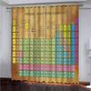 Periodic Table of Elements Colorful Window Curtains In Kids Bedroom Living Room Hall Treatments Kitchen Decoration Drapes Blinds