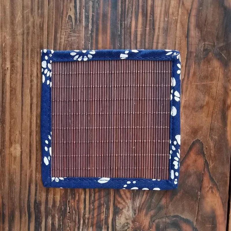 Tischläufer aus natürlichem Bambus, Tischset, Teematten, Tischset, Heizkissen, Untersetzer im japanischen Stil, Dekoration für Zuhause, Café, Restaurant