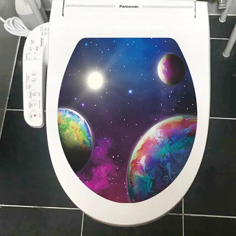 Mehrere Stile Unterwasser Tier Muster Toilettendeckel Aufkleber Badezimmer Dekoration Badezimmer Abnehmbares Gemälde Wandbild Toilettendeckelbezug