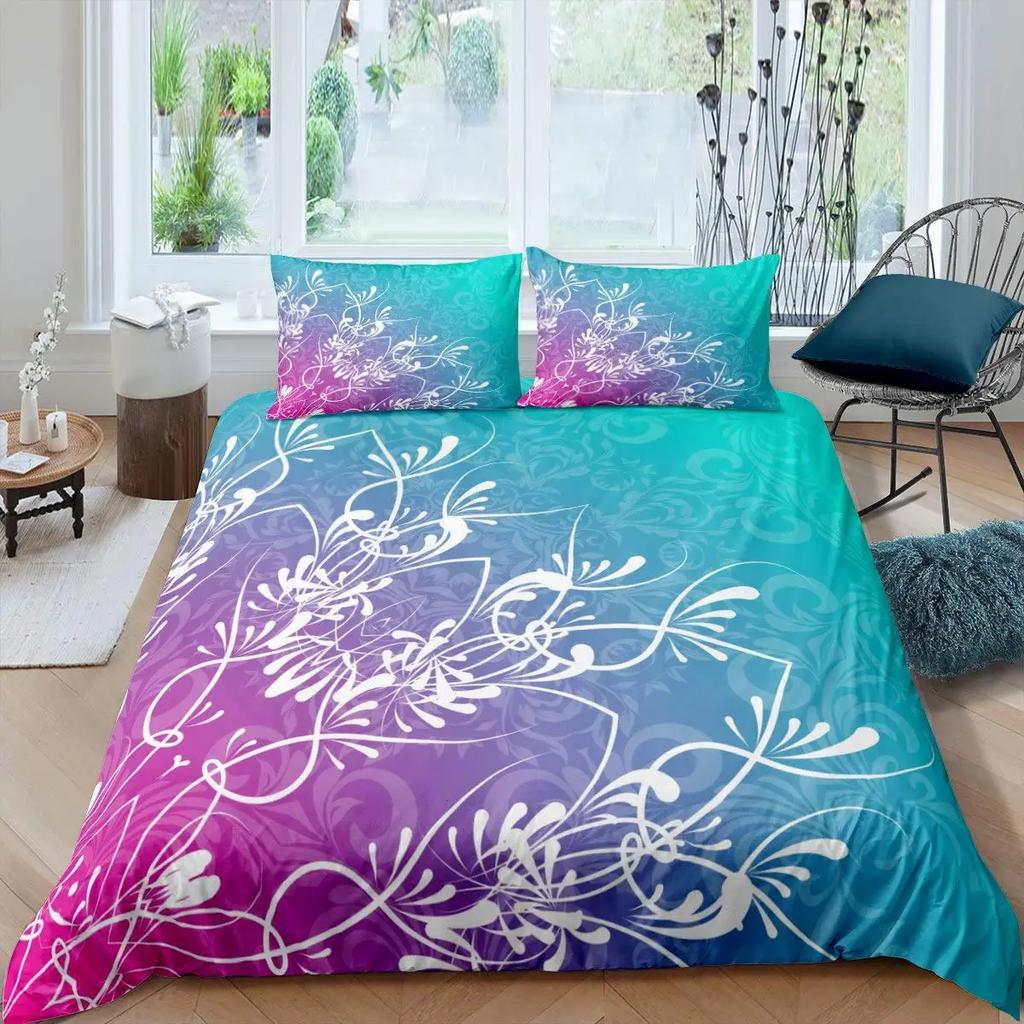 Adults Black Damask Duvet Cover Set KingAntique Victorian Baroque Bedding Set Gothic Vintage Floral Bohemian Exotic Quilt Cover