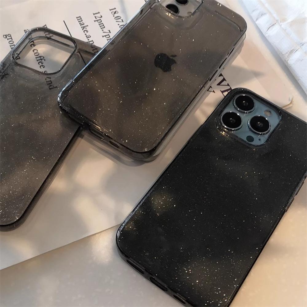 Creative Transparent Black Phone Case for Apple Phones