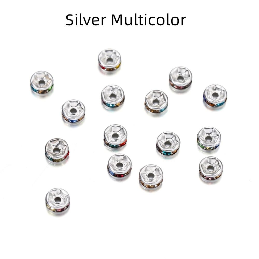 

50 шт./лот 4, 6, 8, 10 мм, стразы, рондели, хрустальные бусины, свободные бусины-разделители для самостоятельного изготовления ювелирных изделий, аксессуары, поставки 4mm x 50Pcs