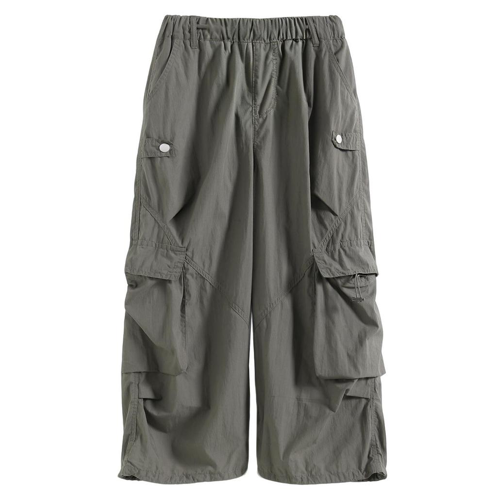 Trendy Boys' Summer Cargo Pants: Korean Style Wide-Leg, Loose Fit, Mosquito-Repellent
