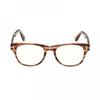 Tom Ford Eyeglasses Square Full Rim  Striped Brown Frame And Clear Blue Light Block Lens Ft5898 B050 Brown
