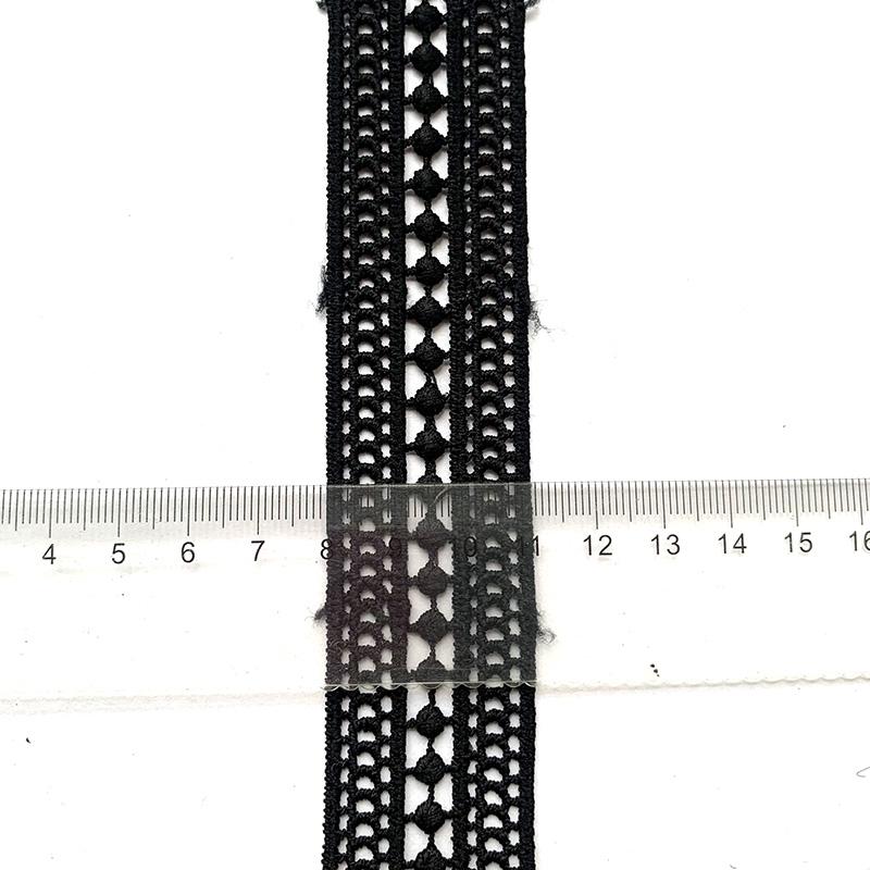 

4м/13,12 фута каждый пакет кружевные швейные отделки 3,2 см широкие ленты аксессуар для штор кривой ручная работа DIY ремесло цветок бюстгальтер платье платья украшение чёрный