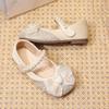 Pearl Girls Princess Shoes Soft Soled Mary Jane Shoe Fashion Children Leather Shoes  Daily