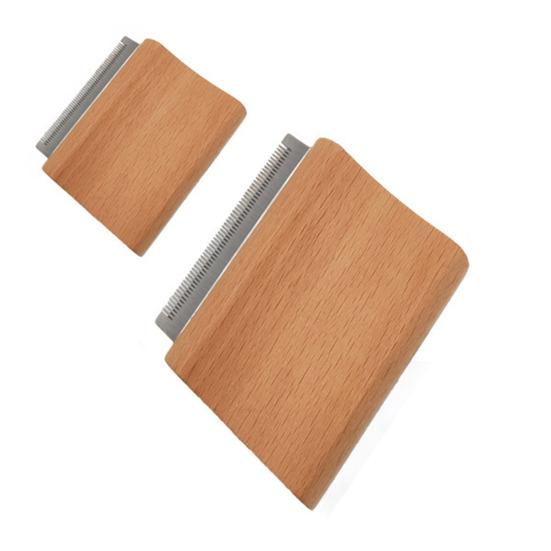 Cat Comb Pet Brush with Stainless Steel Teeth Wooden Handle Louse Comb Grooming Comb Reduce Shedding for Dogs Cats Horses