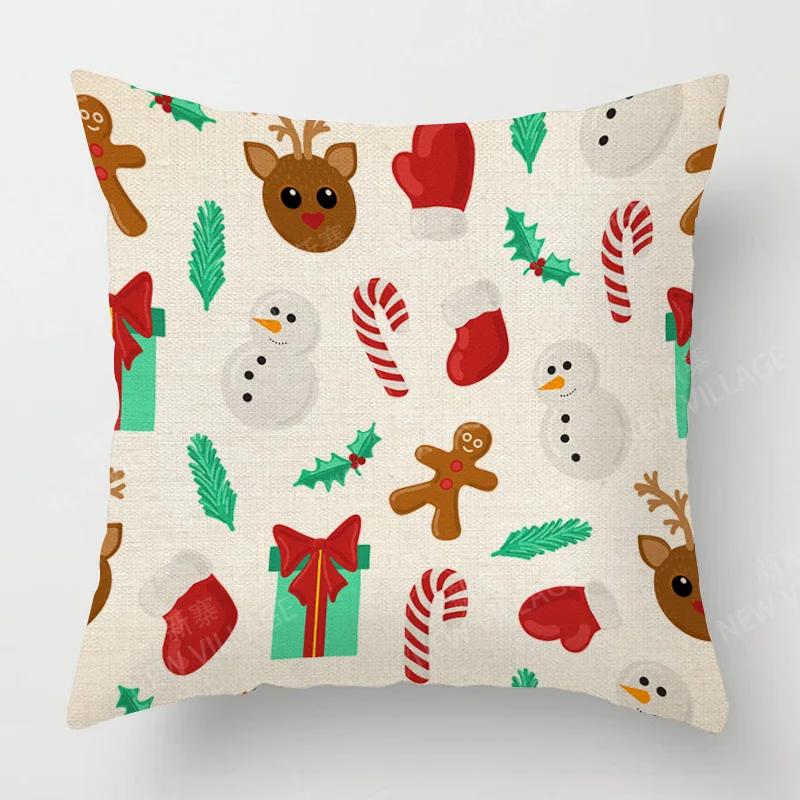 Modern Home Living Room Decor Throw Pillow Covers Cushion Sofa 35X35Cm 40X40 60X60Cm 45X45Cm 40*40Cm Pillowcase Merry Christmas