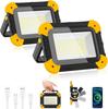 LED Work Spotlight 5 Mode Portable Construction Flood Light Rechargeable Camping Lamp for Site Garage Workshop Fishing Emergency