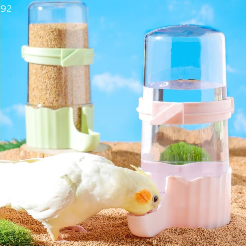 Průhledné Krmítko Pítko Automatické Dvojúčelové Krmítko pro Ptáky Velkokapacitní Zásobník na Vodu Krmítko Příslušenství pro Ptačí Klec