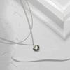Women Necklace Heart Pendant Double-layered Hip Hop Style Alloy Polished Adjustable Club Party Neck Jewelry
