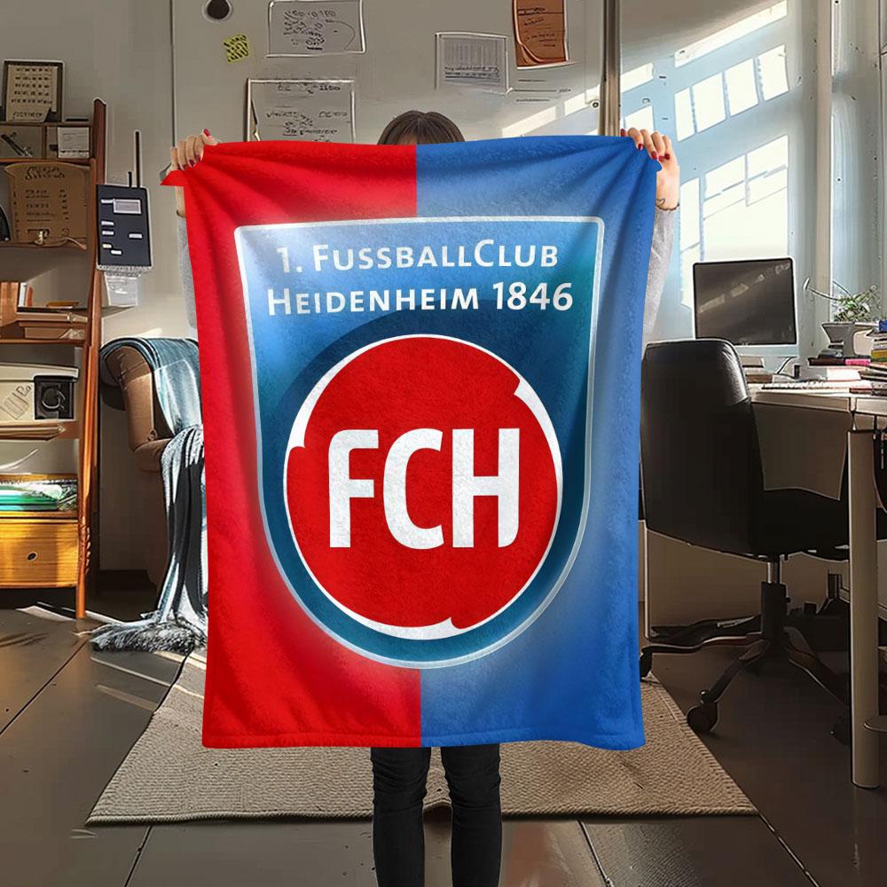 FC Heidenheim FlAannel Blanket, High Quality Comfortable for All Seasons, Home Decor, Warmth and Comfort