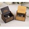 Classical New Year Wooden Music Box Merry Christmas Musical Boxes Hand Crank