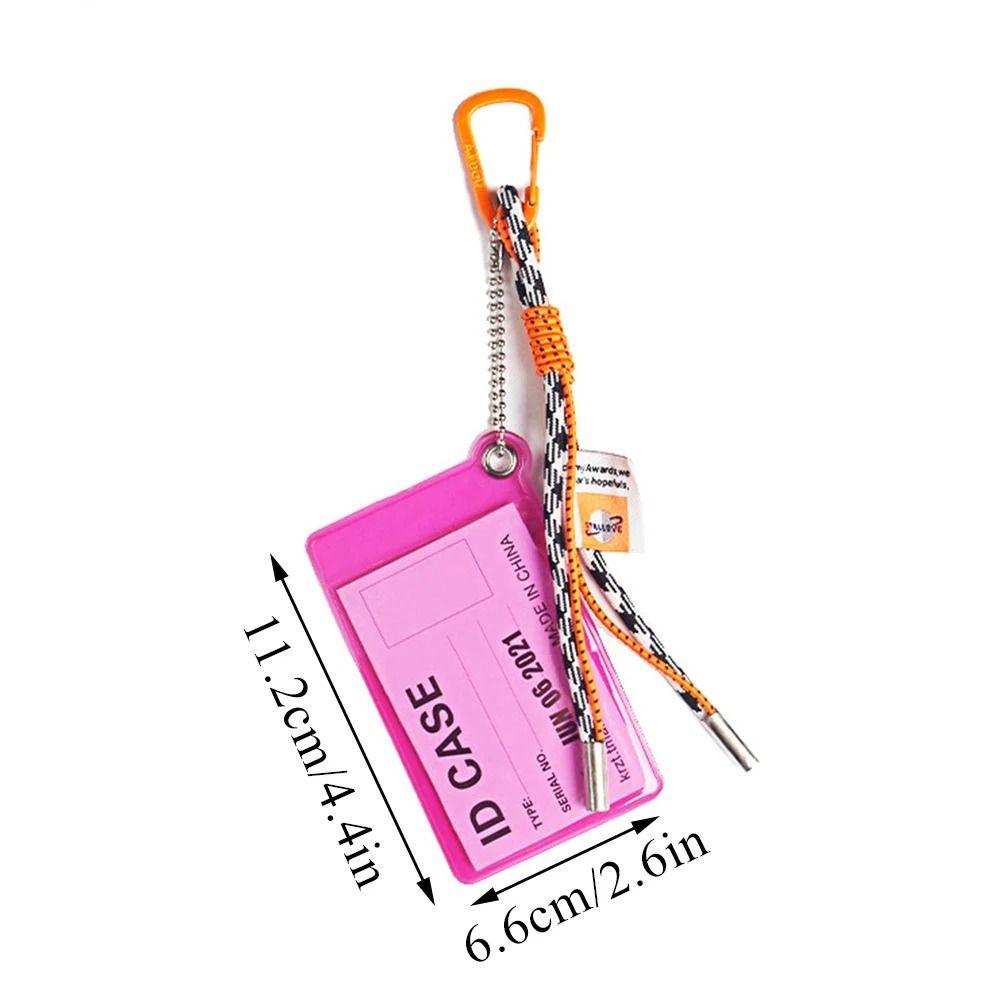 PVC Material ID Card Strap Transparent Credential Holder Card Holder Lanyard  Name Credit