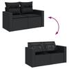 VidaXL Garden Lounge Set with Cushions 12 Pcs, Patio Sofas, Patio Furniture Set, Outdoor Furniture, Black 3256713