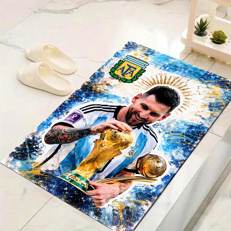 Messi Teppich für Wohnzimmer Schlafzimmer Zuhause Sofadekoration, Kinder Spiel rutschfeste Bodenmatte