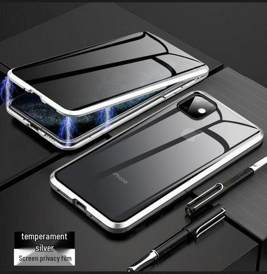 "Custodia Magnetica in Vetro Anti-Spionaggio per iPhone 12-16 Pro Max"