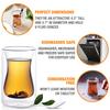 Set of 2 Turkish Tea Cups - 6 Oz Double Wall Insulated Glass Mugs for Coffee, Espresso, Cappuccino, Latte, Clear Hot Bever