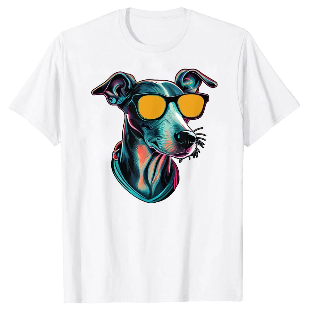 Mom and Dad Cool Dog Sunglasses Italian Greyhound T-shirt Pattern Street Clothing Gift Summer Men's and Women's Clothing