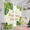 2pcs 2D flat printing Scene Curtains Tropical Leaves Summer Inspiration 100% Polyester Fabric Without Electricity Birthday Party