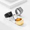 Jewelry INS Simple Wind Stainless Steel Smooth Surface Men's Finger Ring Ring Old Silver