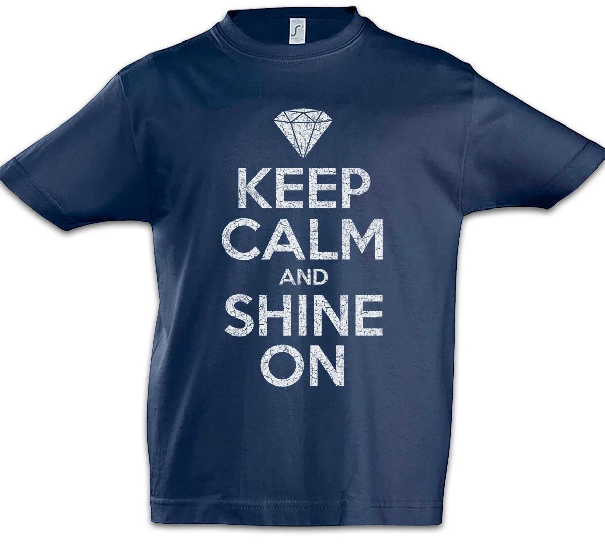 Keep Calm And Shine On Kids Boys kids boys T-Shirt Diamond Diamond Jewels Jewels 160