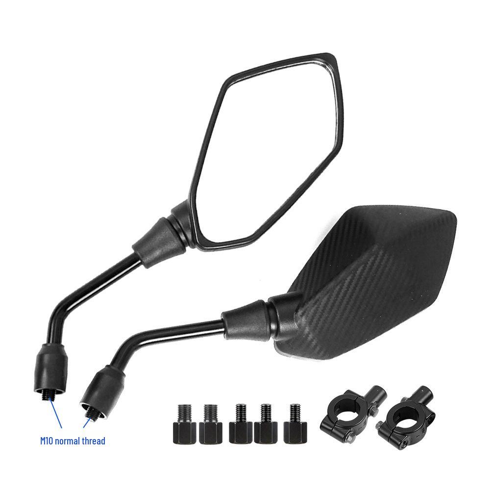 Snake Pattern Motorcycle Rearview Mirror with Wide Field View for Electric Bikes