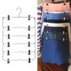 The Multi-layer Clothes Rack Comes With 12 Clips Convenient Storing Clothes Such As Folded Pants And Does Not Take Up Space