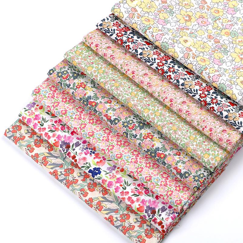 Pure Cotton Floral Poplin Fabric for Girls' Summer Dresses – Fresh Pastoral Print