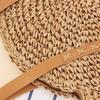 Women Boho Woven Handbag Summer Beach Tote Straw Bag Round Rattan Shoulder Bag