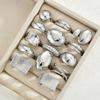 14 Pcs/Set Punk Ring Set For Women Vintage Chunky Silver Color Geometric Rings Fashion Personalized Daily Party Jewelry Gift New