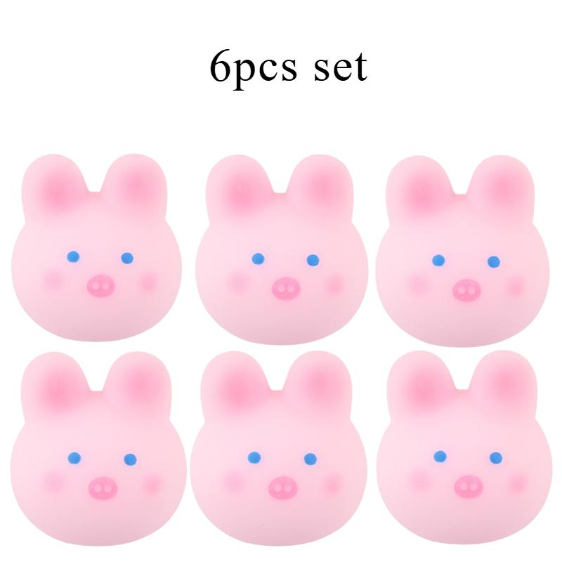Kawaii Sakura Pig Squeeze Toys Creative Stress-relieving Tool Fidget Toys Little Rabbit Piggy Slow Rebound Release Toy Mochi
