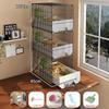 Large Hamster Cage with Easy-Clean Drawers Luxury Villa Habitat Spacious Rodent Enclosure Landscape Design Dedicated Pet Home