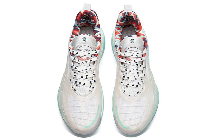 Men's Sneakers Anta Light Horseman 3 Low Top Performance Basketball Shoes Men's White Green