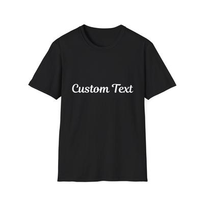 Custom Text Unisex Softstyle T-Shirt, Personalized Tee, Customized Shirt, Graphic Tee