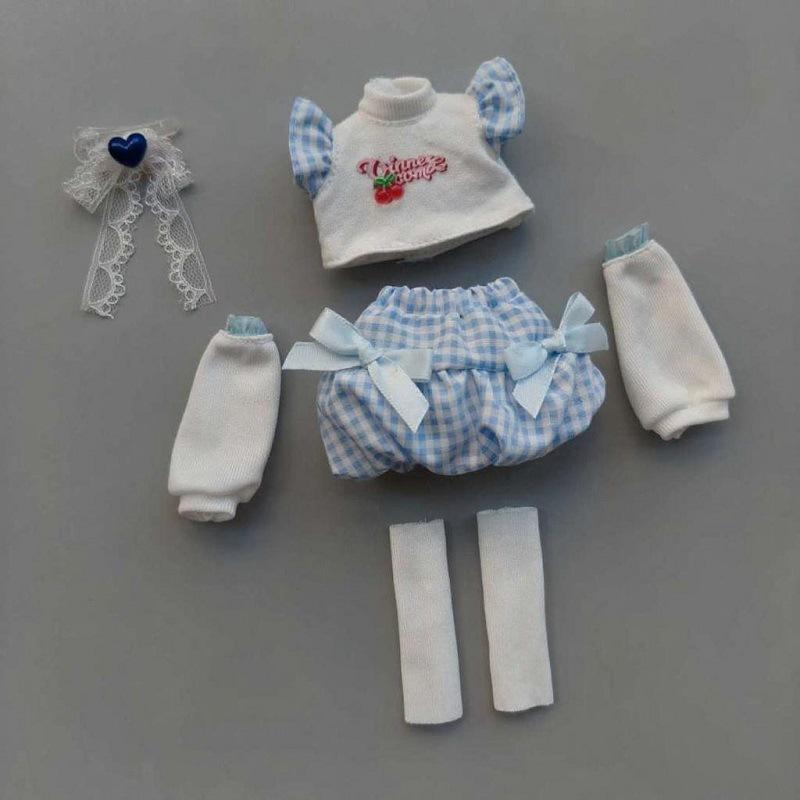 A Set of 30cm Doll's Clothes Furry Cute Winter Suit 1/6 Doll Accessories Dress Up Toy for Children
