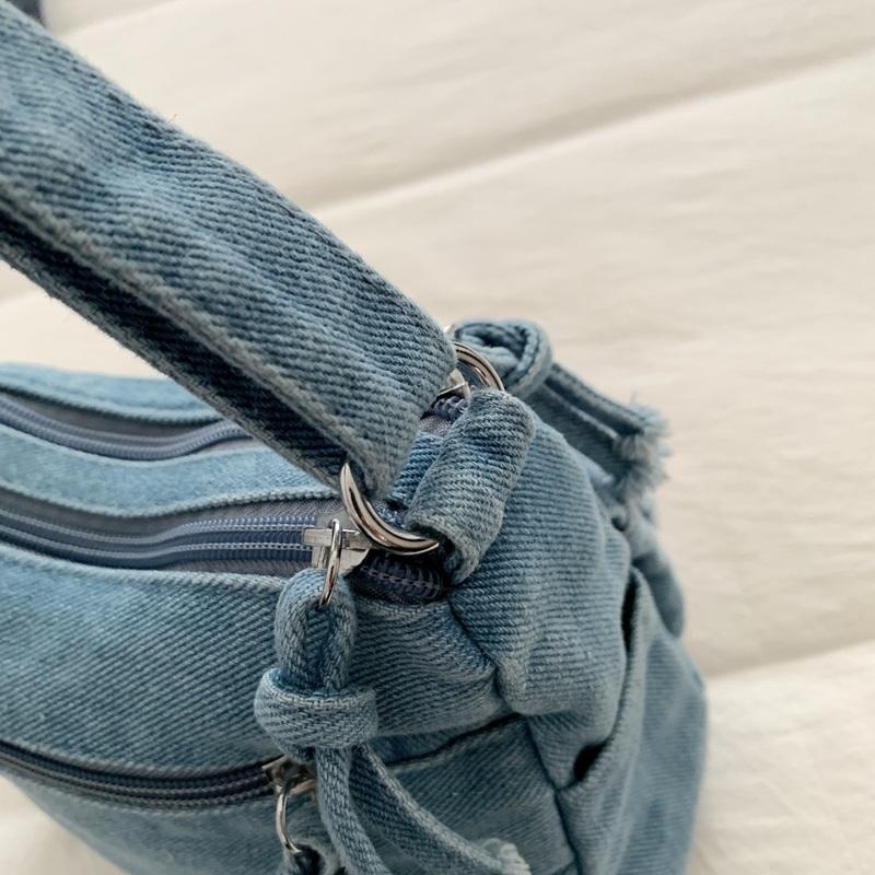 Vintage vyšívaná džínová taška Dámská taška přes rameno Crossbody taška